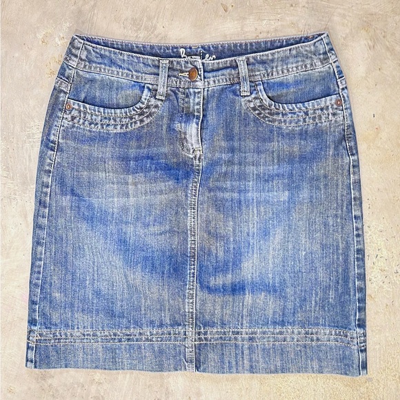 BODEN Denim Mini SKIRT - Sz 6R Medium-Dark Wash SOFT - BLUE - Picture 13 of 13